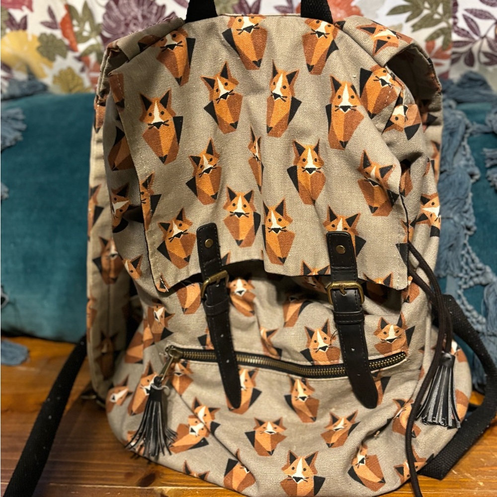 Fox Print Backpack 🦊 - Picture 6 of 7